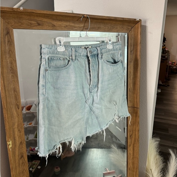 FREE PEOPLE GOING ROGUE DENIM SKIRT - Picture 2 of 5